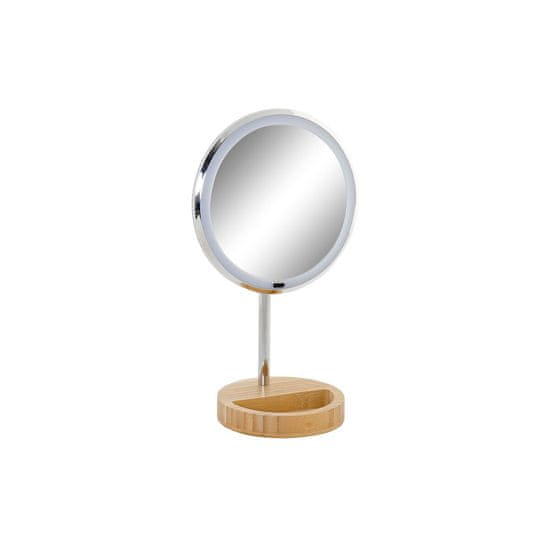 DKD Home Decor Povečevalno ogledalo z LED diodo DKD Home Decor Silver 20 x 14 x 34 cm