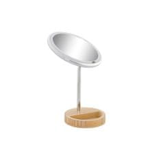 DKD Home Decor Povečevalno ogledalo z LED diodo DKD Home Decor Silver 20 x 14 x 34 cm