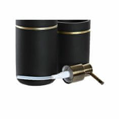 DKD Home Decor Kopalniški set DKD Home Decor Black Golden Resin 7 x 7 x 17 cm