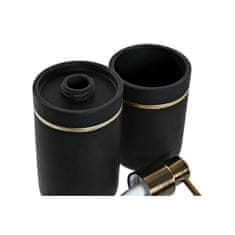 DKD Home Decor Kopalniški set DKD Home Decor Black Golden Resin 7 x 7 x 17 cm
