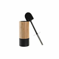 DKD Home Decor Ščetka za stranišče DKD Home Decor Črna Naravni bambus 10 x 10 x 36,8 cm