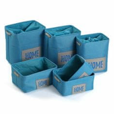 Versa Komplet košar Versa Home Blue Textile (30 x 40 x 45 cm) (6 kosov)