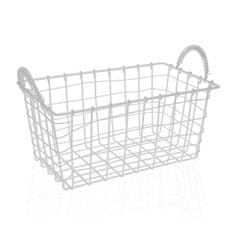 Versa Večnamenska košara Versa White Steel industrial (23 x 14,5 x 37 cm)