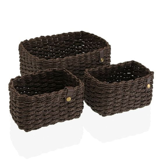 Versa Komplet košarice Versa Brown Paper 19 x 12 x 26 cm