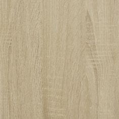Greatstore Kopalniška omarica za umivalnik sonoma hrast 80x33x60cm inž les
