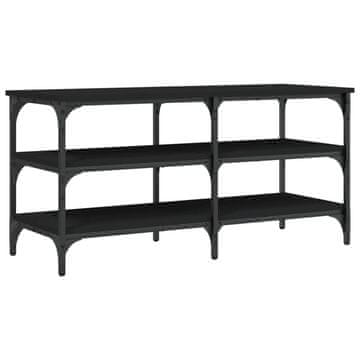 Vidaxl Klop za čevlje črna 100x38,5x49 cm inženirski les