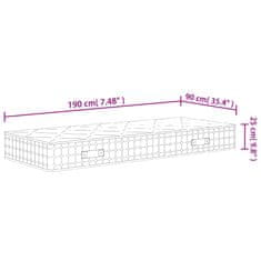 Vidaxl Vzmetnica z žepkastim vzmetenjem srednje trda 90x190 cm enojna