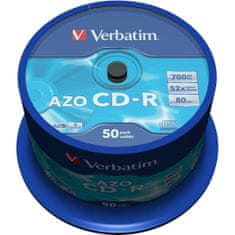 NEW CD-R Verbatim AZO Crystal 50 kosov 700 MB 52x