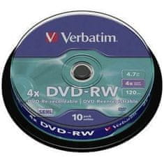 slomart dvd-rw verbatim 10 kosov črna 4,7 gb 4x (10 kosov)