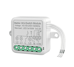 BOT Smart WiFi stikalo Matter SB14 s tremi gumbi