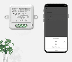 BOT Smart WiFi stikalo Matter SB14 z enim gumbom