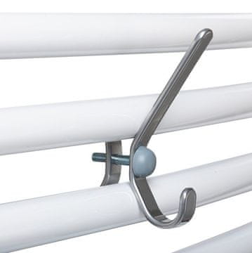 AQUALINE Kromirana stenska kljuka za cevne grelnike, kvadratna oblika, črna mat