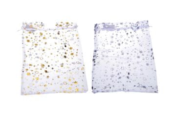 Vrečka ORGANZA Stars 20x30 cm Božič