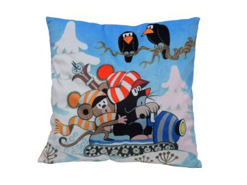 Moravská ústředna Otroški vzglavnik Krtek 30x30 cm motorni sani