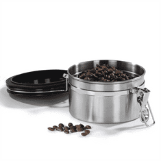 Xavax kozarec za kavo za 250 g mlete kave ali drugih živil, neprepusten za zrak, iz nerjavečega jekla, srebrn