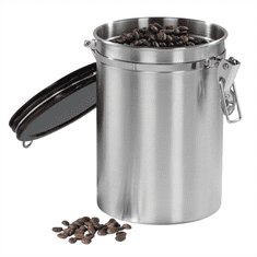 Xavax Xavaxova posoda za 1 kg mlete kave ali drugih živil, neprepustna, iz nerjavečega jekla, srebrna