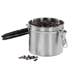 Xavax kozarec za kavo za 500 g mlete kave ali drugih živil, neprepusten za zrak, iz nerjavečega jekla, srebrn