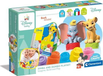 Clementoni Mehki igralni set Clemmy s knjigo Disney Simba in Dumbo