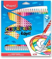 Maped Barvice trikotne Color'Peps Oops z gumo 24 kosov