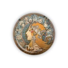 Kovinski odpirač za steklenice Alfons Mucha - Zodiak, ø 5,8 cm