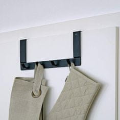 Kela Vratni obešalnik 4 kavlji Colgar kovinski črni 30,0x13,0x2,5cm KL-22241