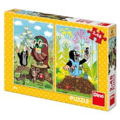 Dino Krtek na poljani 2X48 Puzzle