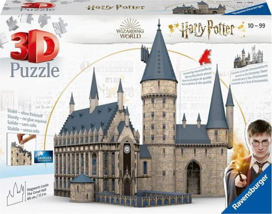Ravensburger 3D sestavljanka Harry Potter: Bradavičarke, Velika dvorana 630 kosov