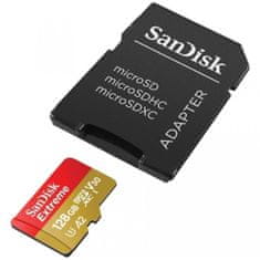 SanDisk Extreme spominska kartica, microSDXC, 128 GB + SD adapter