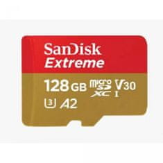 SanDisk Extreme spominska kartica, microSDXC, 128 GB + SD adapter
