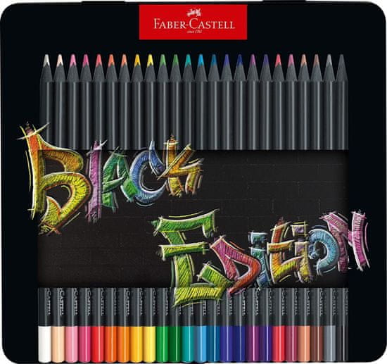 Faber-Castell Barvice black edition kovinska škatla 1/24