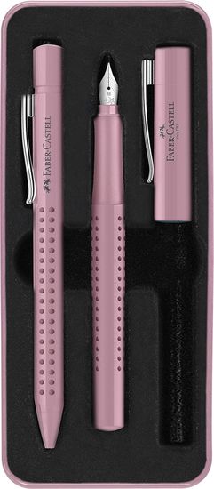Faber-Castell Darilni set rose kemični svinčnik+nalivno pero