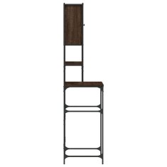 Vidaxl Omara za pralni stroj rjavi hrast 67x48x194 cm inženirski les