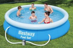 Bestway Bazen Fast Set z napihljivim robom | 366 x 76 cm s kartušno filtrsko črpalko