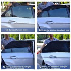 Netscroll 2x senčnik za avtomobilsko okno, senčilo za avto, zaščita avtomobilskih oken pred soncem in vročino, enostavna in hitra namestitev, univerzalna velikost, AutoShade