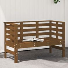 Vidaxl Vrtna klop medeno rjava 111,5x53x71 cm trdna borovina