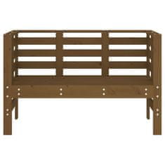 Vidaxl Vrtna klop medeno rjava 111,5x53x71 cm trdna borovina