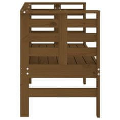 Vidaxl Vrtna klop medeno rjava 111,5x53x71 cm trdna borovina