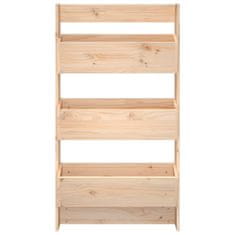 Vidaxl Stenska korita 3-nadstropna 60x18,5x110 cm trdna borovina