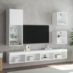 Vidaxl TV omarica z LED lučmi bela 40,5x30x102 cm