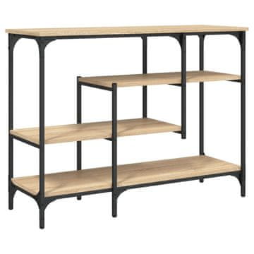 Vidaxl Konzolna mizica s policami sonoma hrast 100x35x75 cm