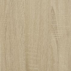Vidaxl Pisalna miza sonoma hrast 100x45x76 cm inženirski les in jeklo