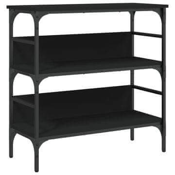 Vidaxl Konzolna mizica črna 75x32x75 cm inženirski les