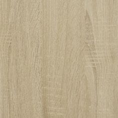 shumee Knjižna omara sonoma hrast 92x30x102 cm inžen. les in kovina