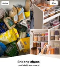 Deco Haus Kuhinjske posode za shranjevanje hrane za večkratno uporabo z nepredušnimi pokrovi – Primerne za mikrovalovno pečico, pomivalni stroj in zamrzovalnik – Plastika brez BPA– Komplet 24 posod - bela