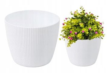 shumee Cvetlični lonec Magnolia Jumper, bel plastični pokrov, 11 cm