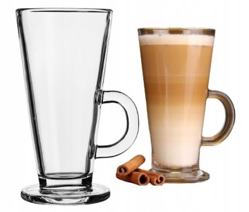 shumee Kozarec za kavo Latte z ročajem, prozoren, 260 ml Latte