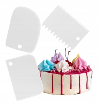 shumee Kuhinjske lopatke za okraševanje tort, bele, 3 kosi