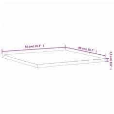 Vidaxl Dodatne police za omaro 4 kosi sive 40x50x1,5 cm iverna plošča