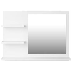 Vidaxl Kopalniško ogledalo belo 60x10,5x45 cm iverna plošča
