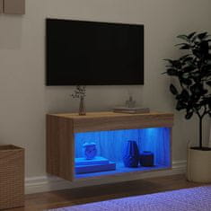 Vidaxl TV omarica z LED lučmi sonoma hrast 60x30x30 cm